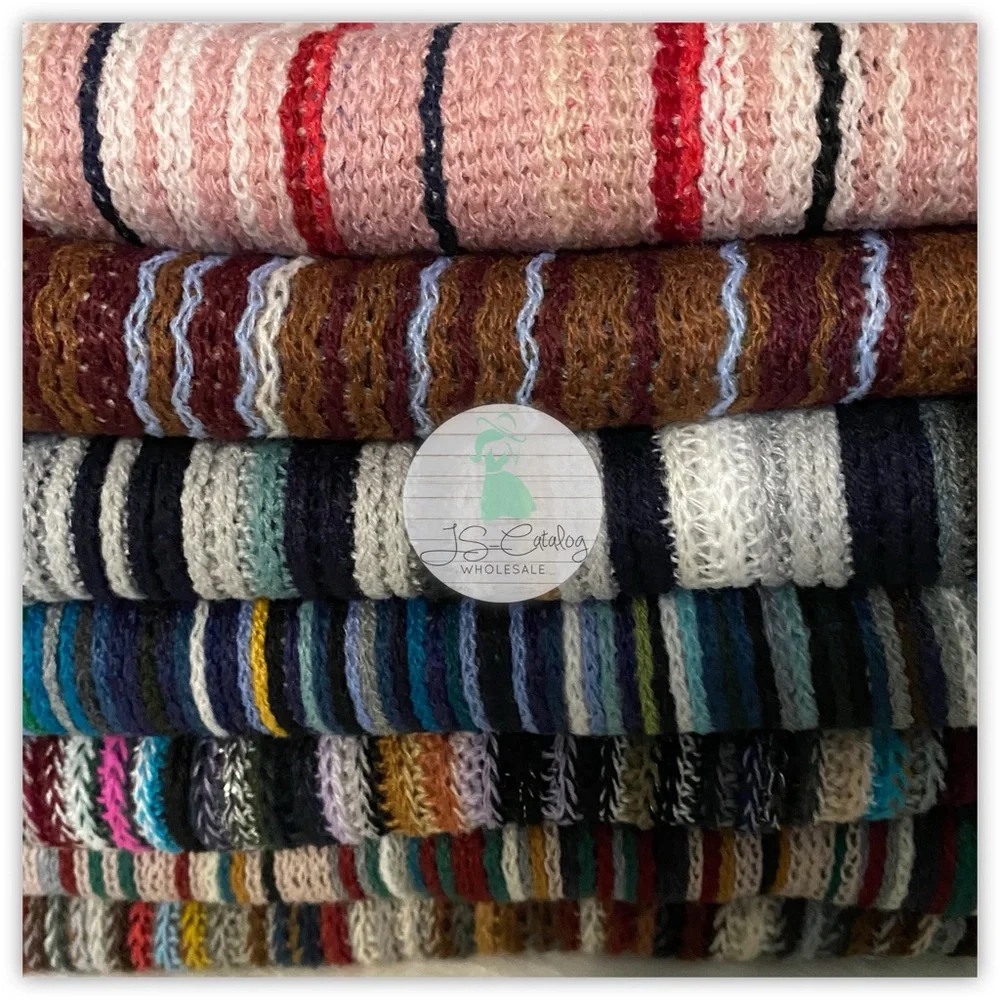 Colorful Striped Knit Scarves